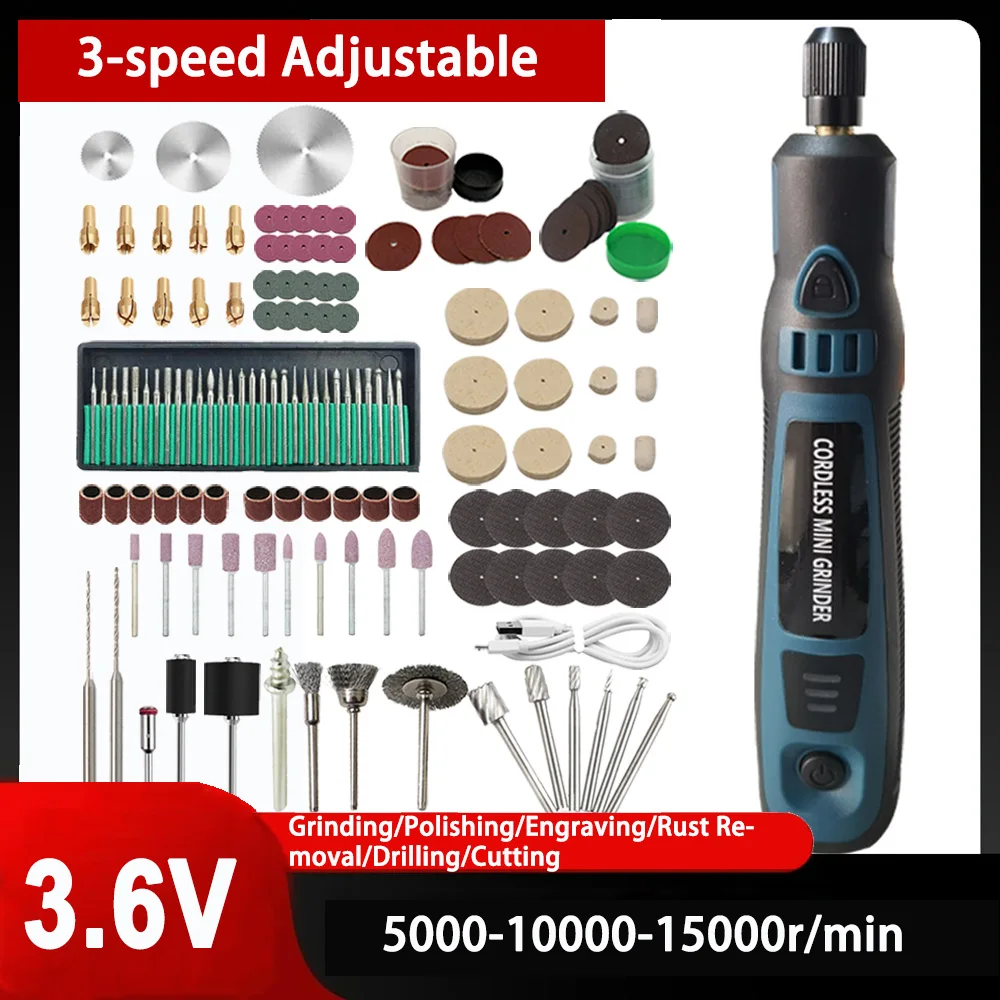 3D Printing Grinder - 3.6V 5000-10000-15000r 무선 전기 드릴 마이크로