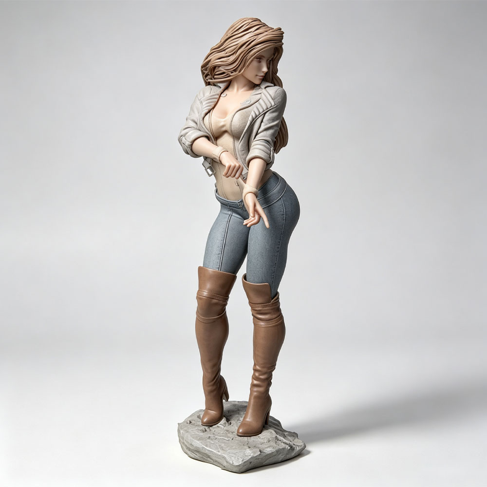 3D Printing And Additive Manufacturing - 1/24 현실적인 패셔너블한 여성 캐릭터, 미니어처