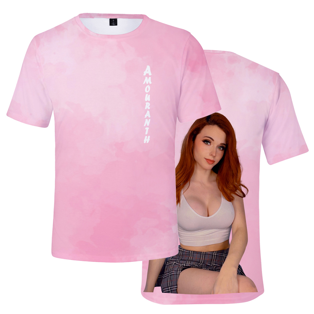 3D Printing Youtubers - Amouranth Tshirt 유니섹스 크루넥 반팔 티셔츠