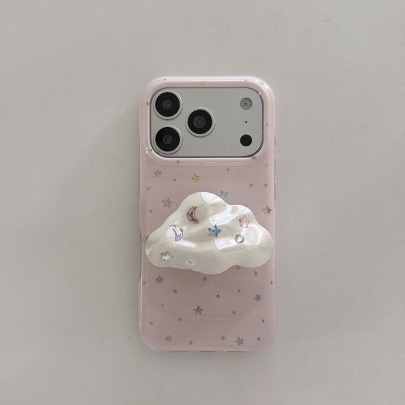 3D Printing Iphone - 귀여운 핑크 스타 프린트 폰 케이스,