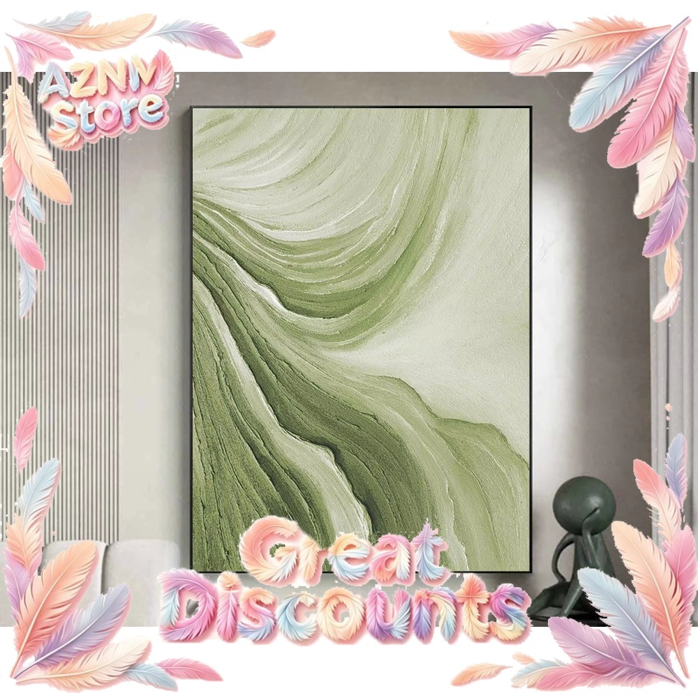 골드 그린 미니멀리스트 추상 미술 캔버스 그림 3D 대 - 3D Printing Wall 리뷰 및 가격