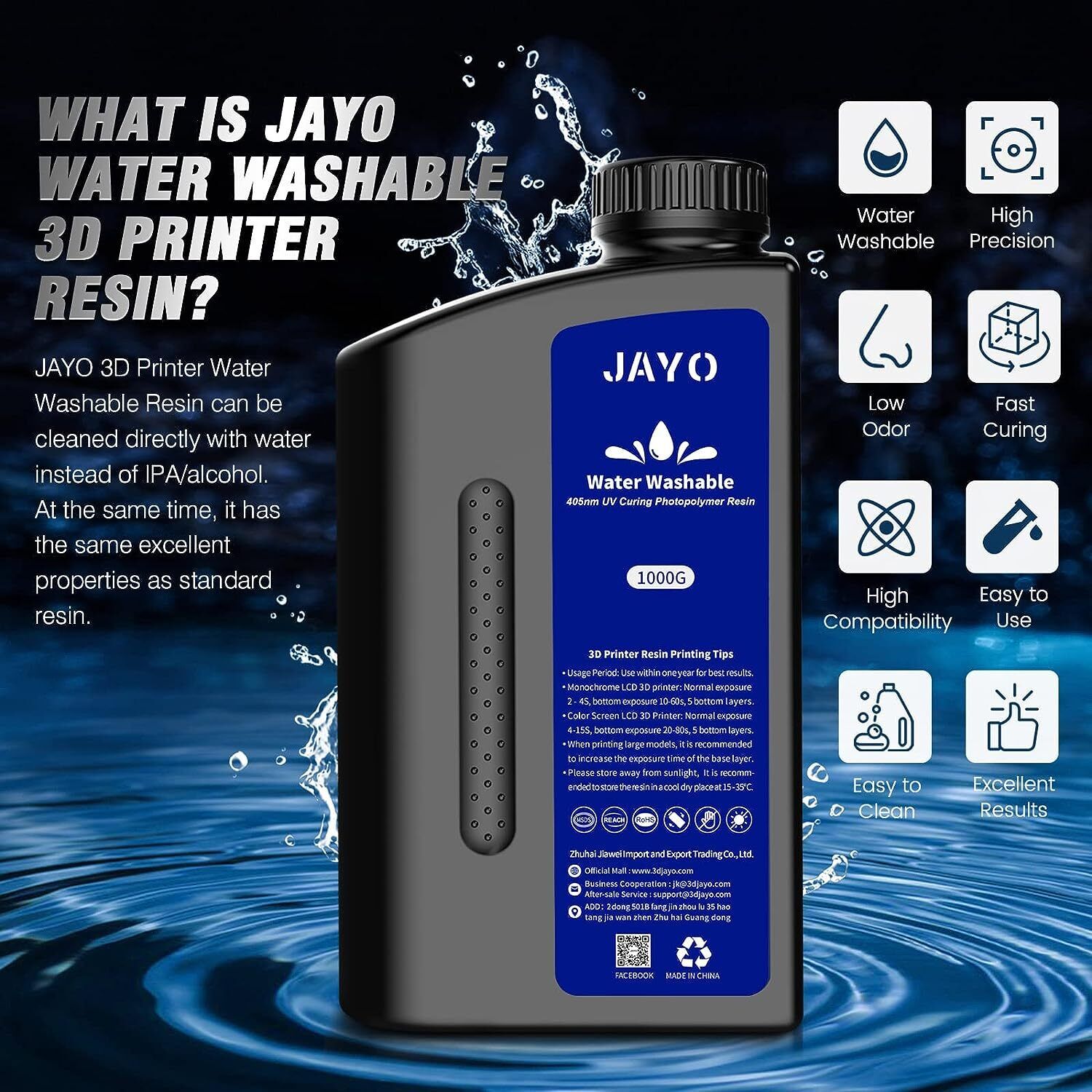 JAYO 표준/ABS 유사/물 세척 3D 프린터 수지  - Glue For 3D Printing 리뷰 및 가격
