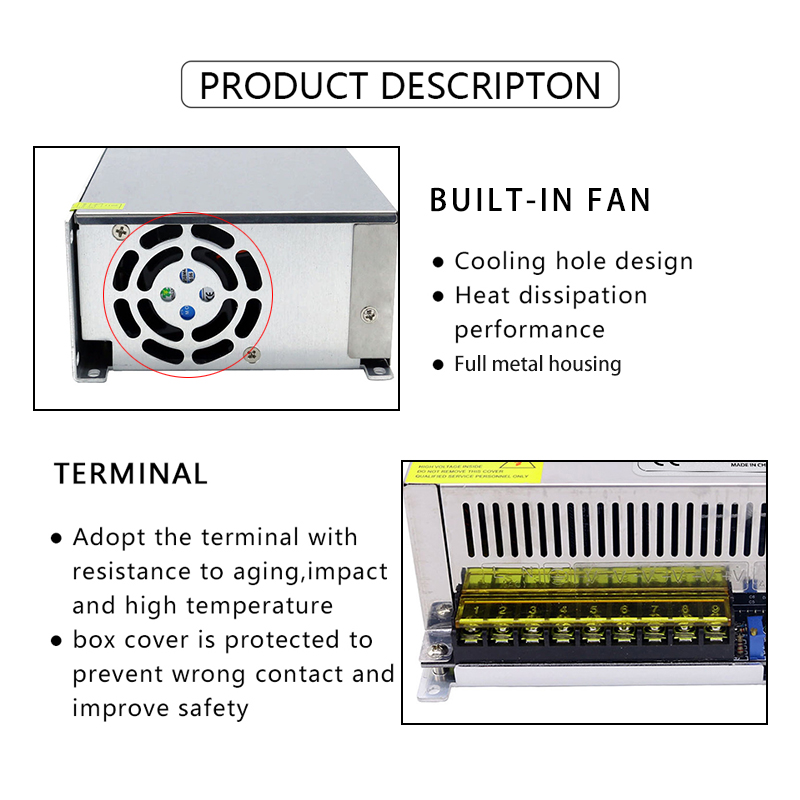 DC48V 720W 800W 1000W 1200W 15 - 3D Printer Power Supply 리뷰 및 가격