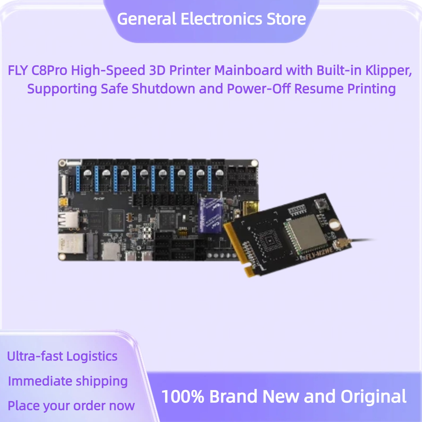 FLY C8Pro 고속 3D 프린터 메인보드, 내장형  - 3D Printing Klipper 리뷰 및 가격