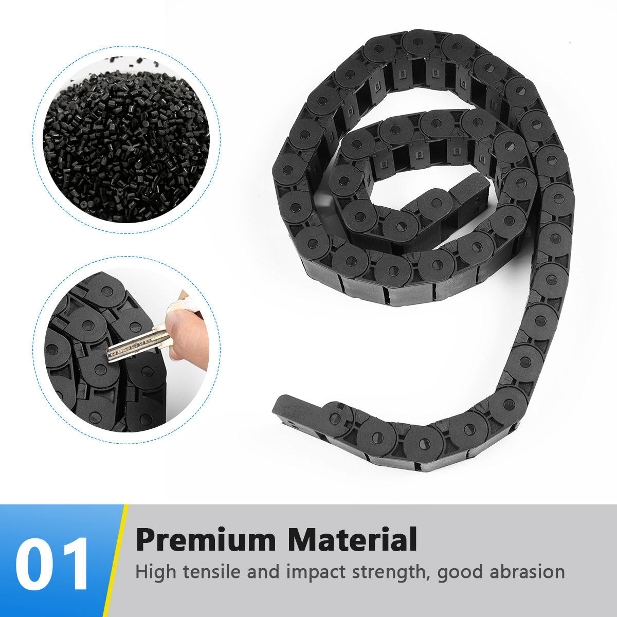 CNC 공작기계용 1M 검정색 플라스틱 케이블 캐리어  - 3D Printing Cnc 리뷰 및 가격