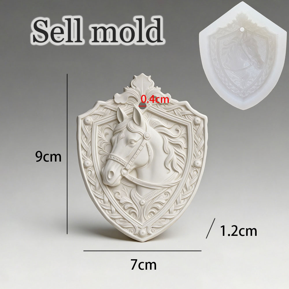 빈티지 말 머리 방패 모양 실리콘 몰드 3D 동물 자동 - 3D Printing Epoxy Resin 리뷰 및 가격