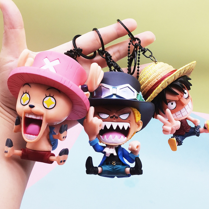 원피스 애니메이션 키체인, 루피 산지 우솝 사보 치비  - 3D Printing Luffy 리뷰 및 가격