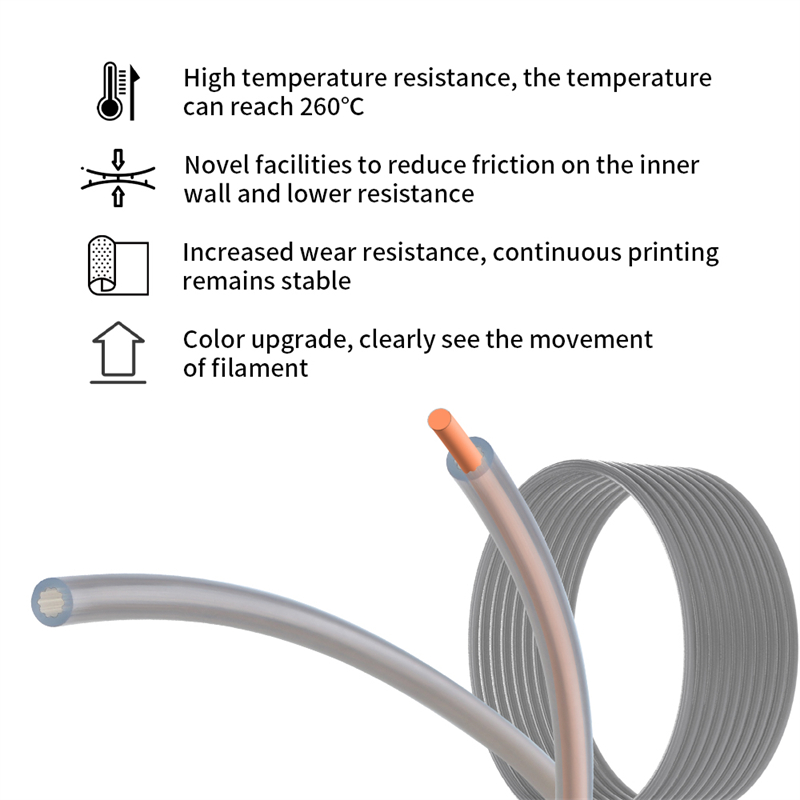 별 모양 저저항 고온 PTFE 튜브 4mm 외경 필라멘 - 3D Printing Cnc 리뷰 및 가격