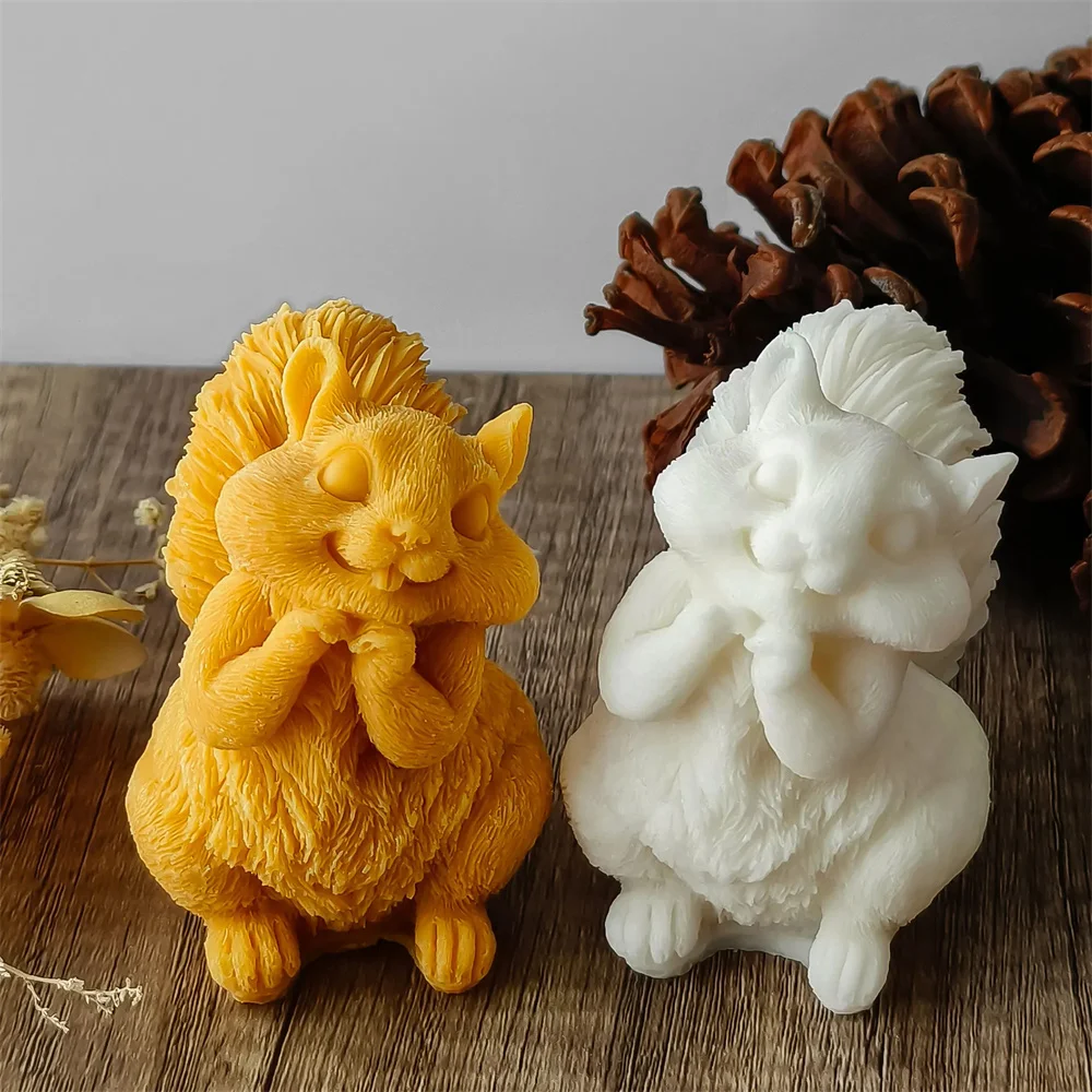 귀여운 다람쥐 양초 실리콘 몰드 3D 솔방울 향기로운  - 3D Printing Epoxy Resin 리뷰 및 가격